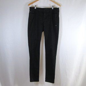 Jennifer Lopez Womens Black Skinny Pants w\ Black Rhinestones Size 10 Pr…
